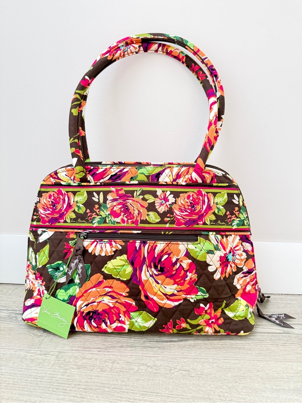 Vera Bradley NWT Retired *English Rose* Bowler Bag